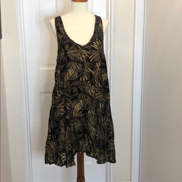 NWT Free People Velvet Sleeveless Printed Dress - Picture 3 of 8